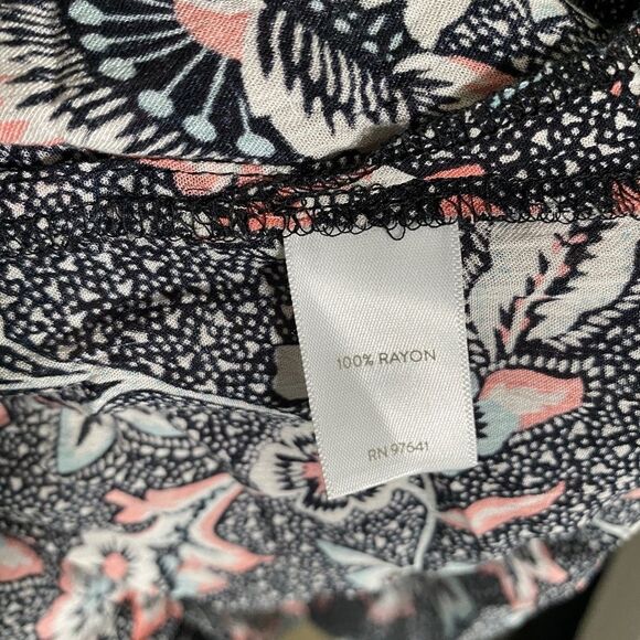 J JILL Marvelflor Women's Tunic Shirt Long Sleeve Button-Up, Size M - Picture 7 of 7